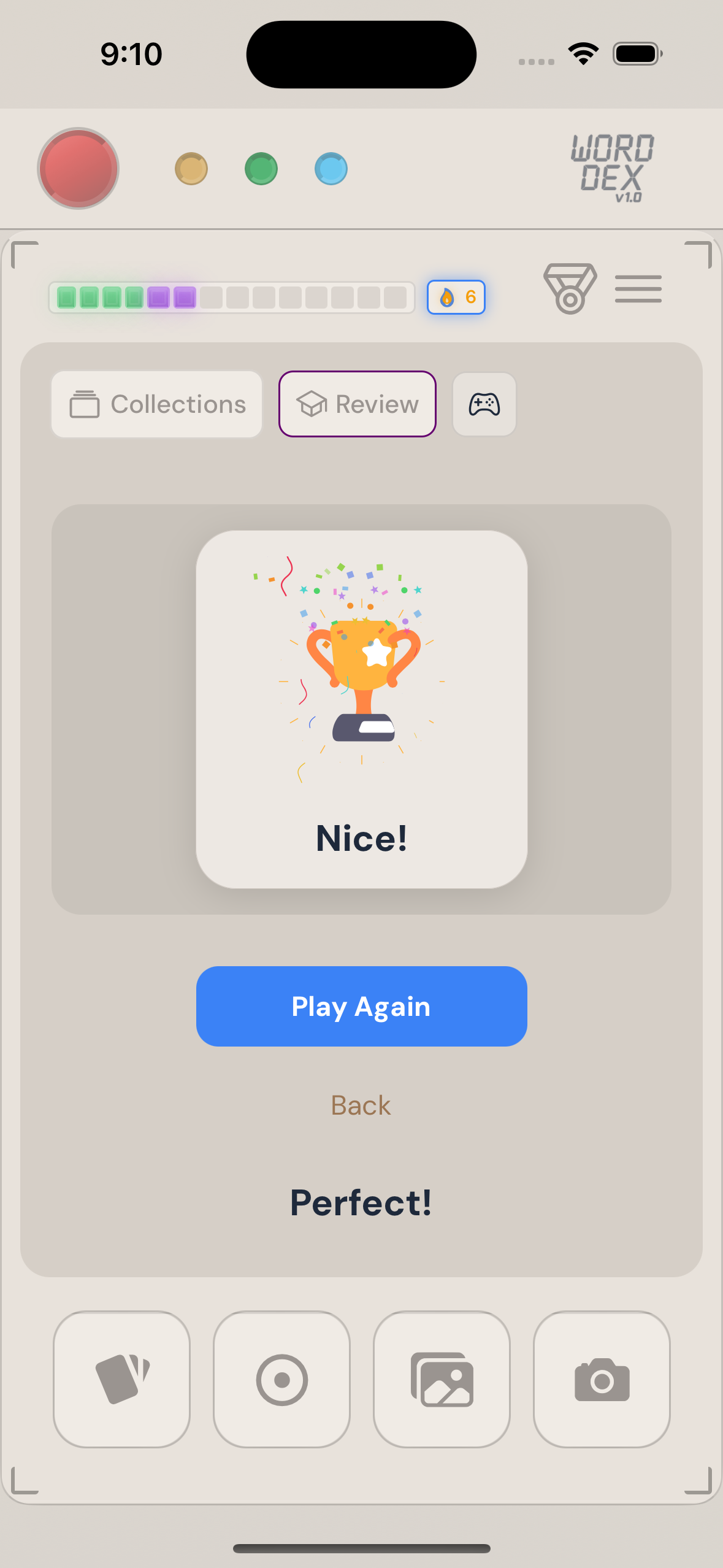 WordDex match game and more.